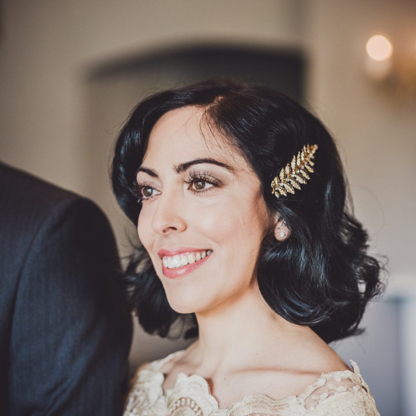 A beautiful bride with soft glam makeup and luxury lashes Soft glam bridal makeup for bride at Rhuthin Castle wedding in Flintshire.